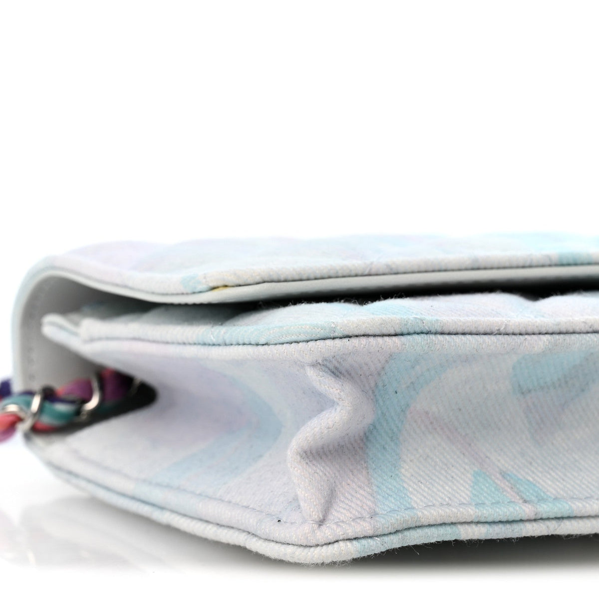 Canvas Quilted Jungle Jeans Wallet on Chain WOC Multicolor wholesalehk.shop