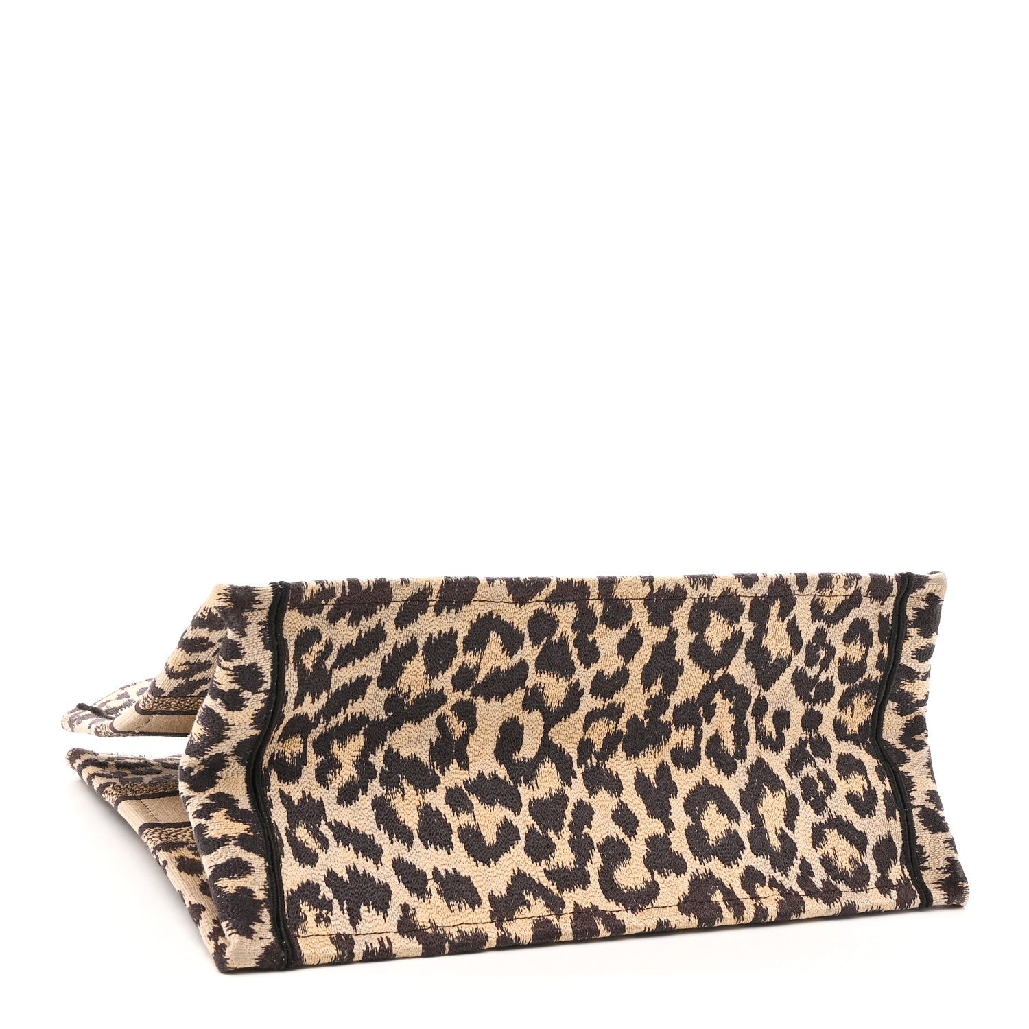 Canvas Mizza Embroidered Medium Leopard Book Tote Beige £¨ Direct shipment via from wholesalehk.shop