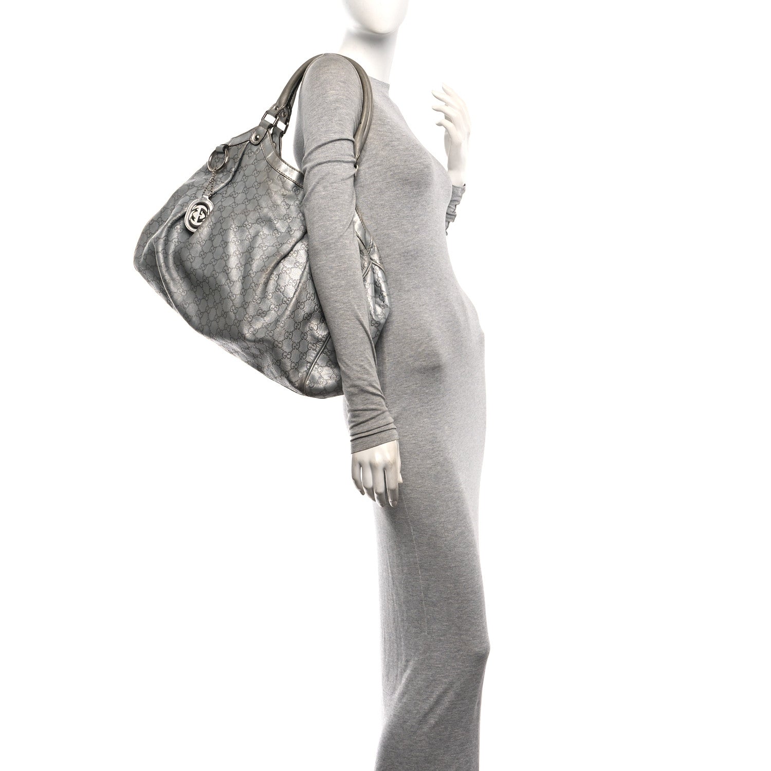Guccissima Large Sukey Tote Silver £¨ Direct shipment via from wholesalehk.shop