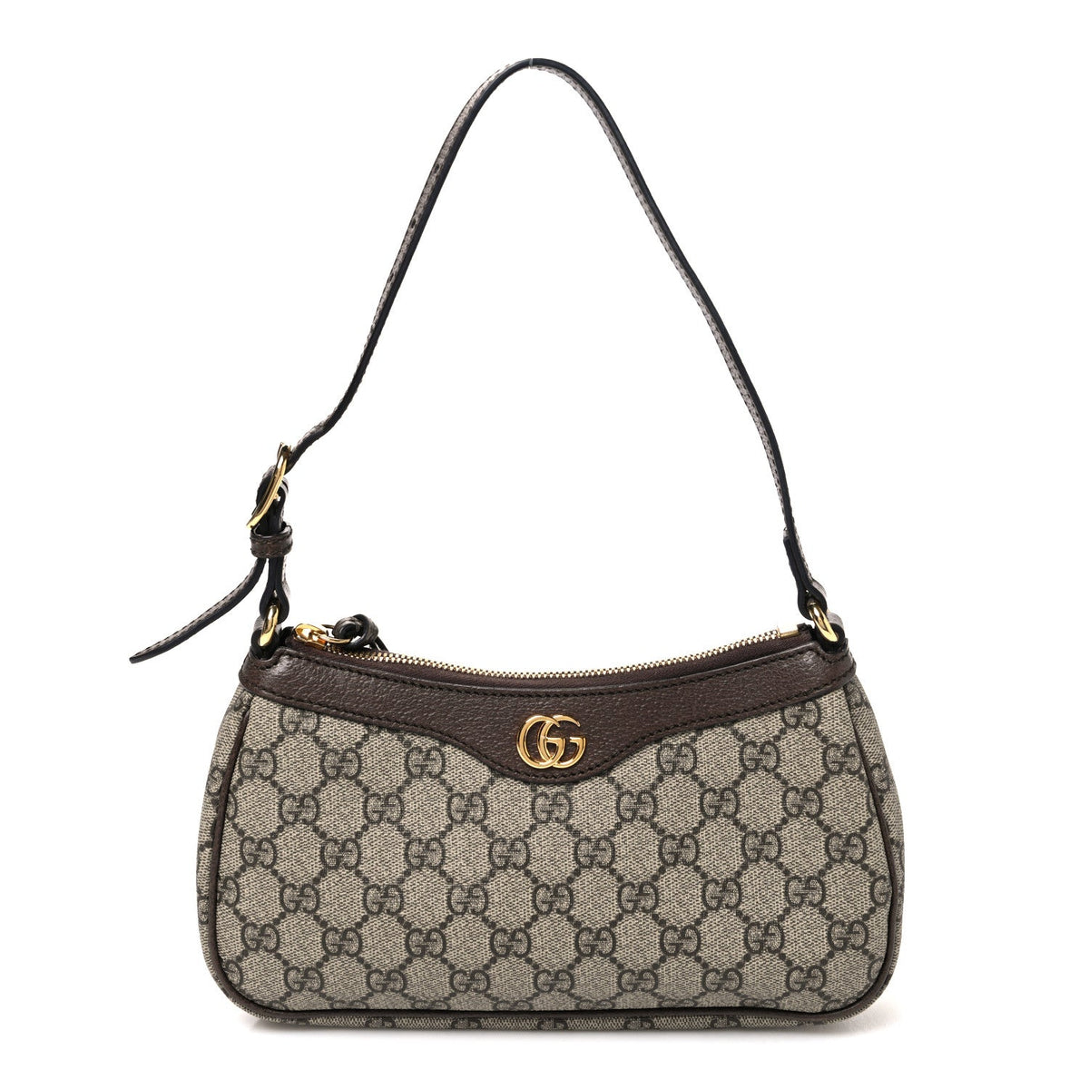GG Supreme Monogram Textured Dollar Calfskin Small Ophidia Hobo Beige Ebony New Acero wholesalehk.shop