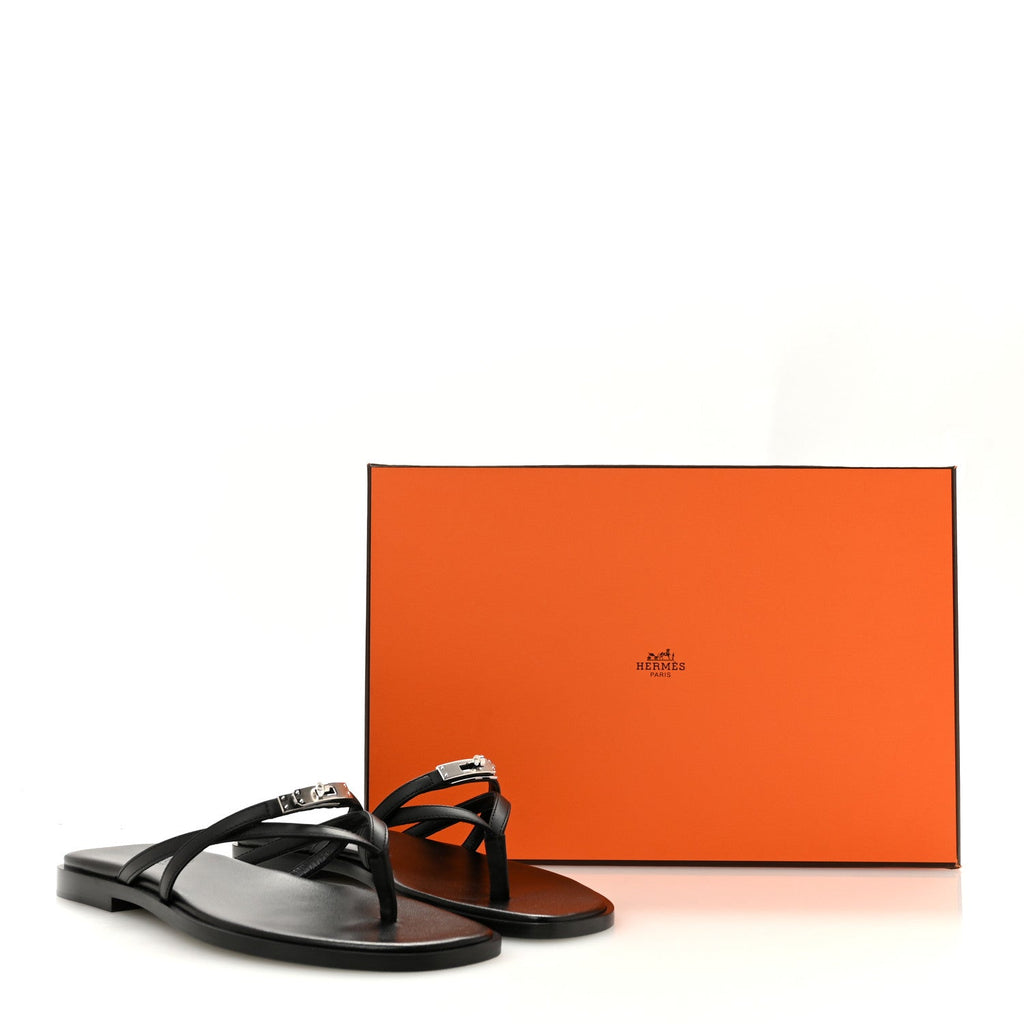 Calfskin Miss Sandals 36 Black wholesalehk.shop