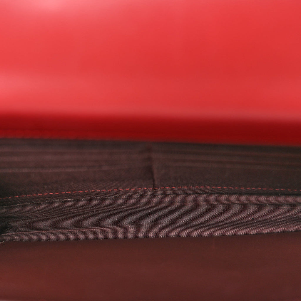 Lambskin Quilted Trendy CC Wallet On Chain WOC Red wholesalehk.shop