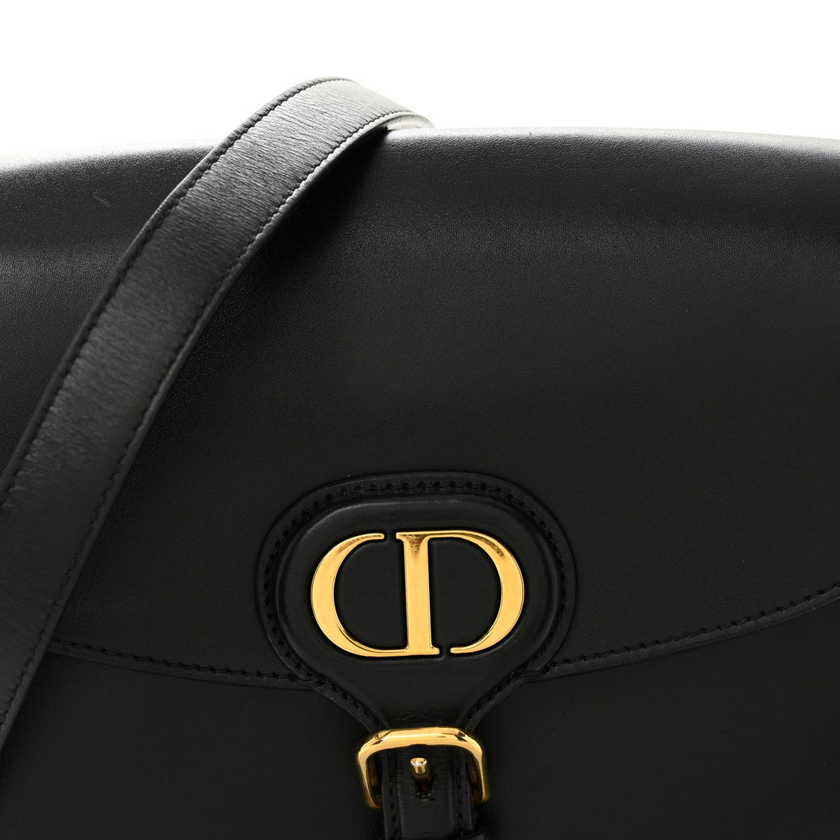 Box Calfskin Medium Bobby Flap Black wholesalehk.shop