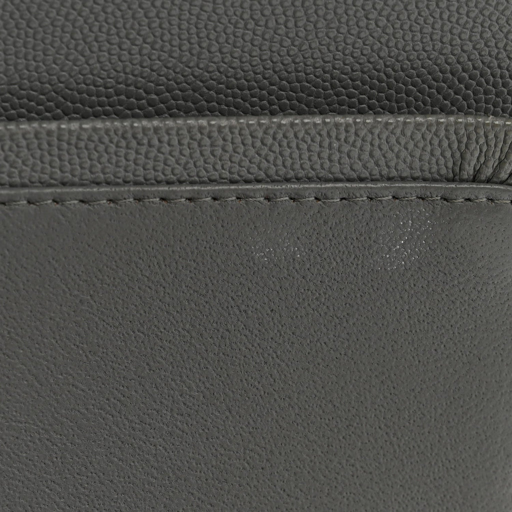 Caviar Quilted Jumbo Double Flap Grey wholesalehk.shop