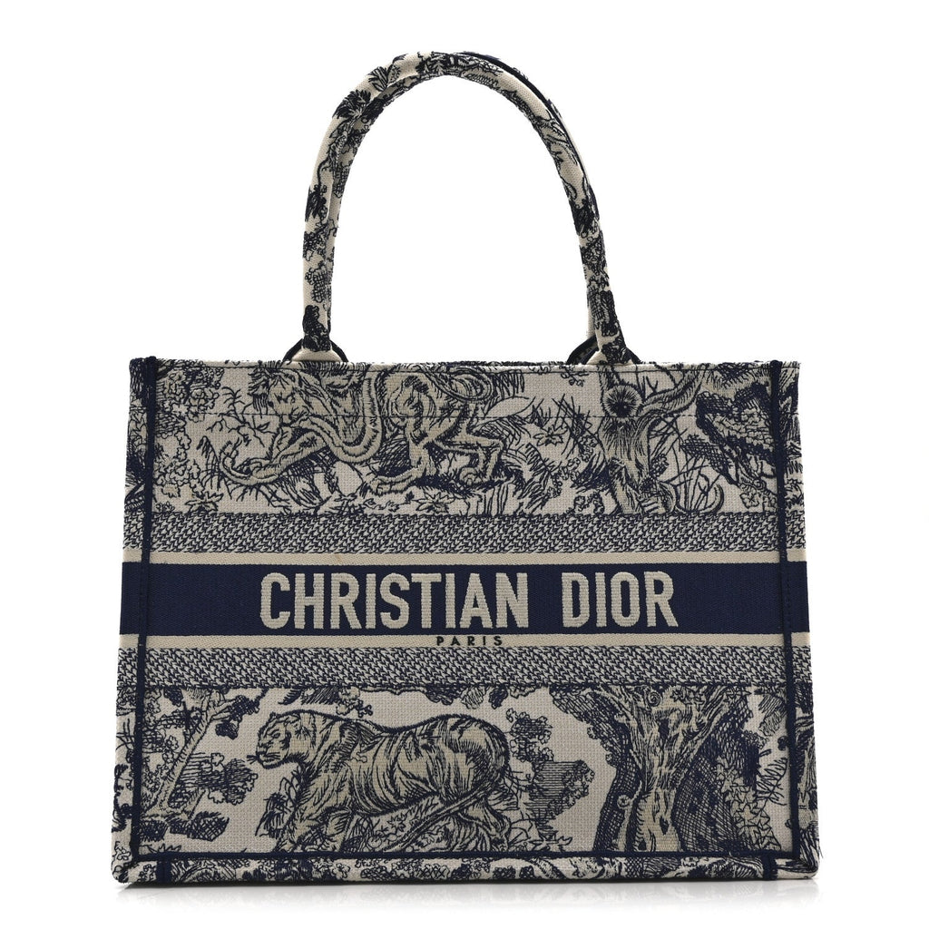 Canvas Embroidered Medium Dioriviera Toile De Jouy Book Tote Blue £¨ Direct shipment via from wholesalehk.shop