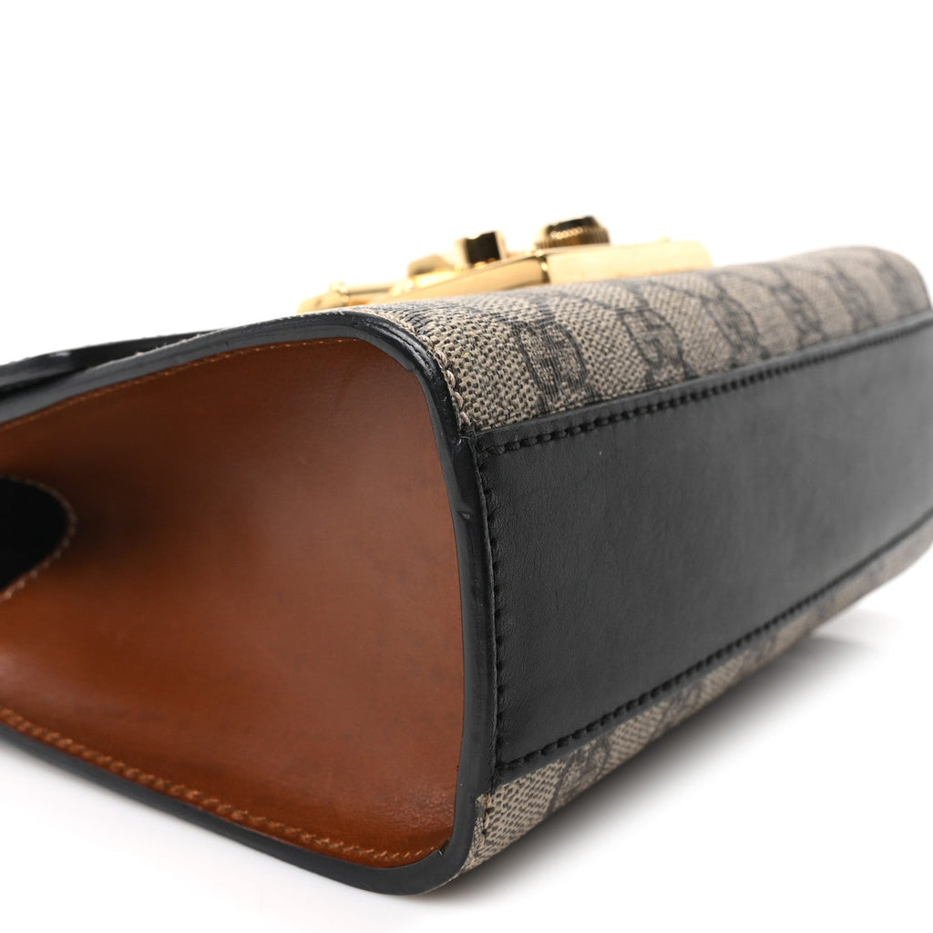 GG Supreme Monogram Calfskin Small Padlock Shoulder Bag Beige Black Cuir £¨ Direct shipment via from wholesalehk.shop