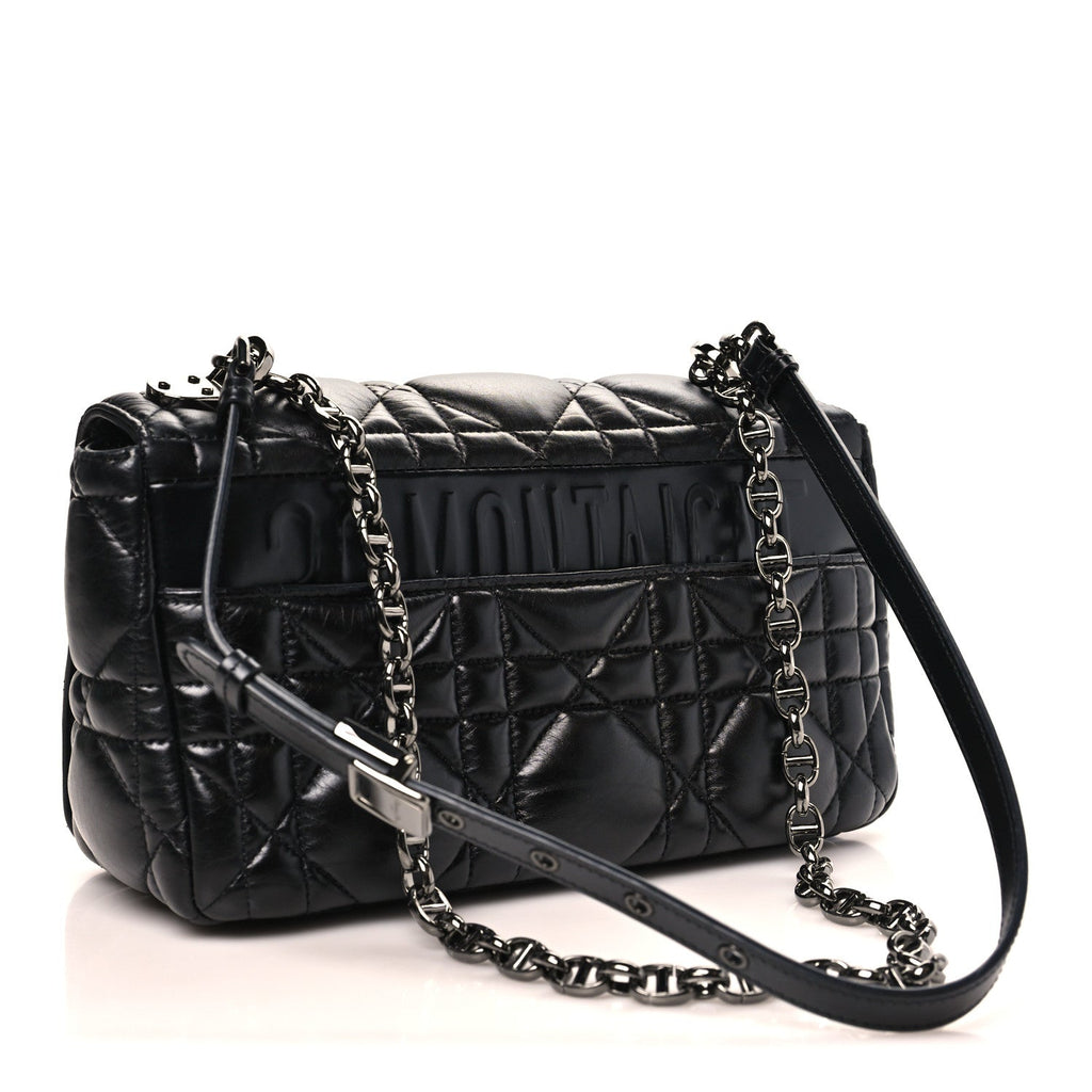 Calfskin Macrocannage Medium Caro Bag Black wholesalehk.shop