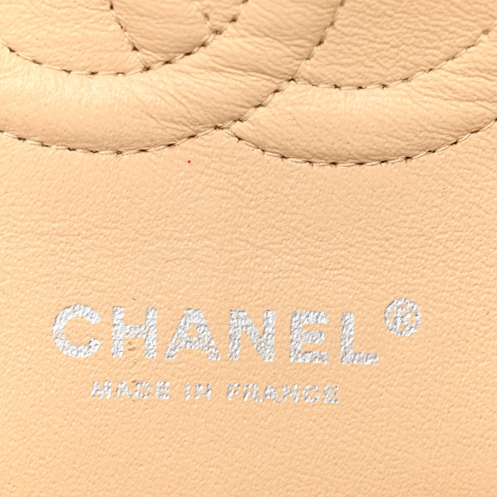 Caviar Quilted Medium Double Flap Beige Clair wholesalehk.shop