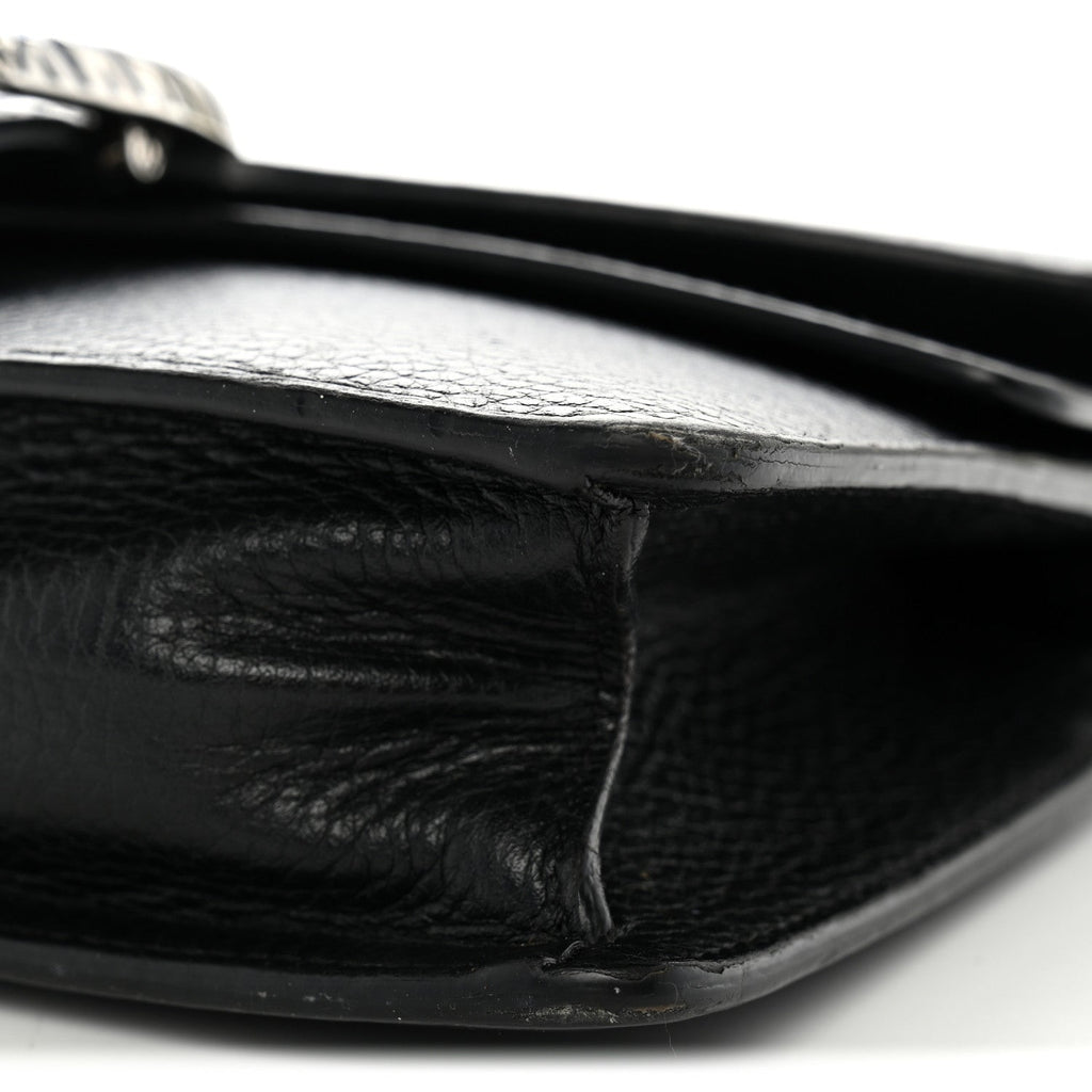 Dollar Calfskin Enamel Small Dionysus Shoulder Bag Black Electric Blue wholesalehk.shop
