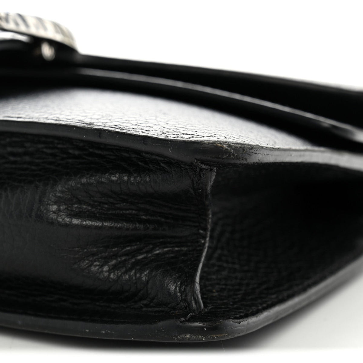 Dollar Calfskin Enamel Small Dionysus Shoulder Bag Black Electric Blue wholesalehk.shop