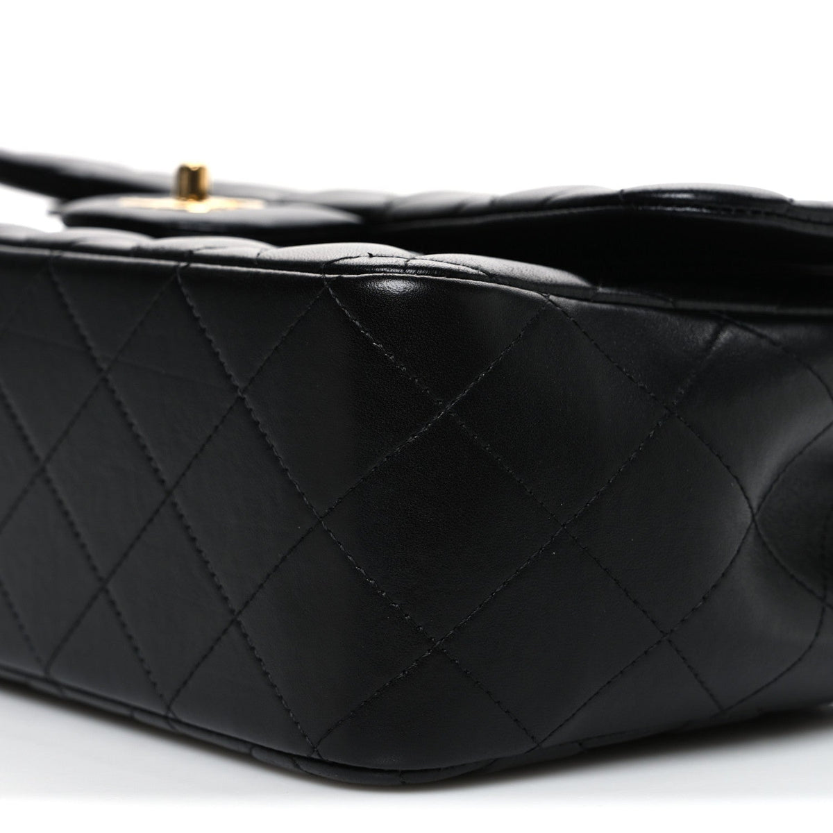 Lambskin Quilted Jumbo Double Flap Black wholesalehk.shop