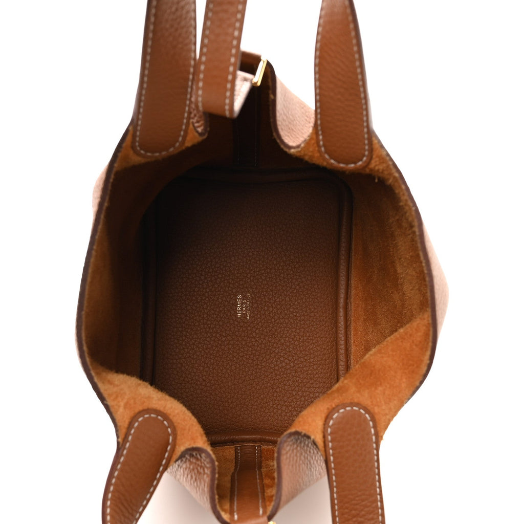 Taurillon Clemence Picotin Lock 18 PM Gold £¨ Direct shipment via from wholesalehk.shop