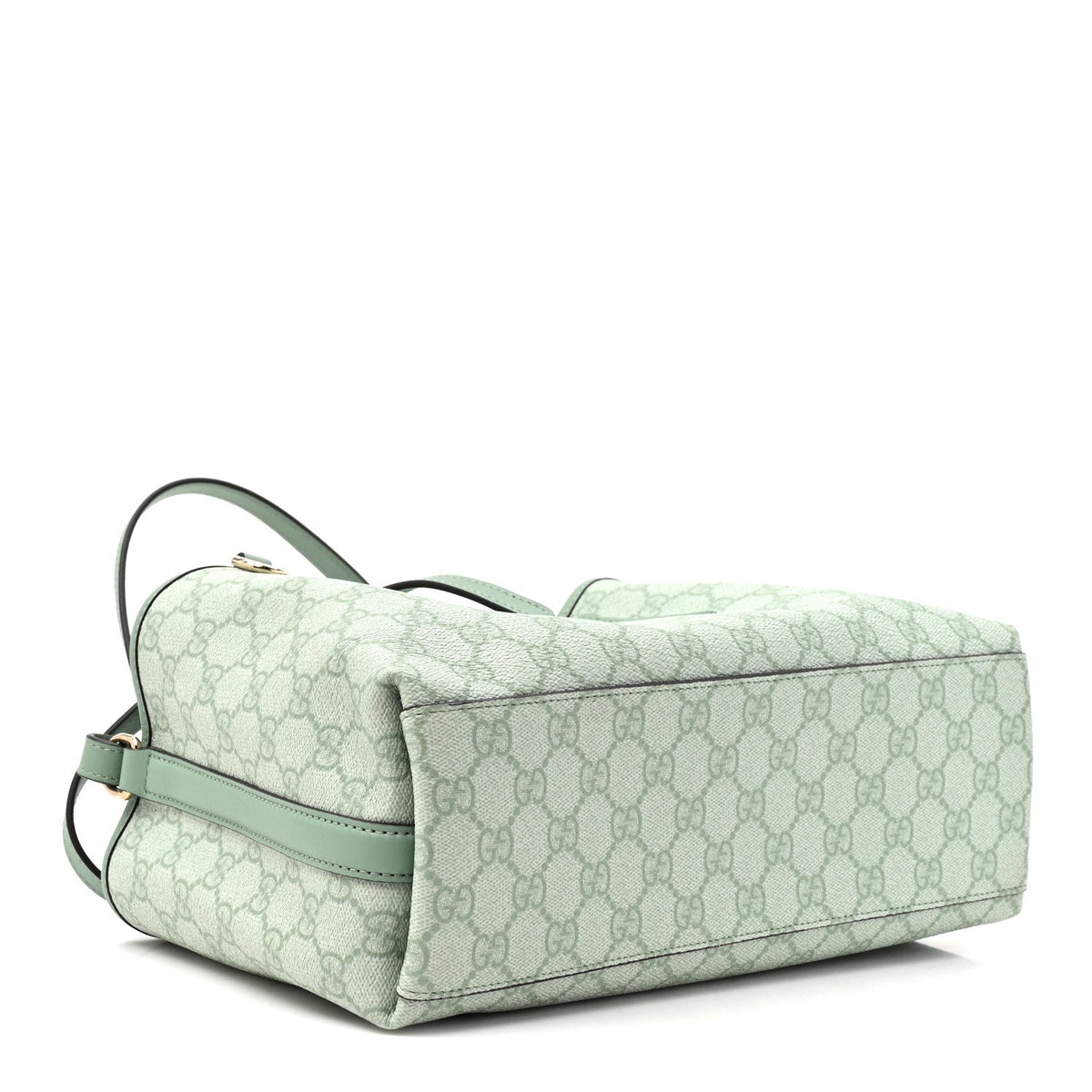 GG Supreme Monogram Emblem Medium Tote Bag Sage Green wholesalehk.shop