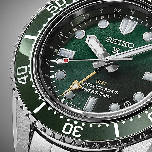 Seiko Prospex GMT Divers Automatic Marine Green Dial Silver Steel Strap Watch For Men - SPB381J1 wholesalehk.shop