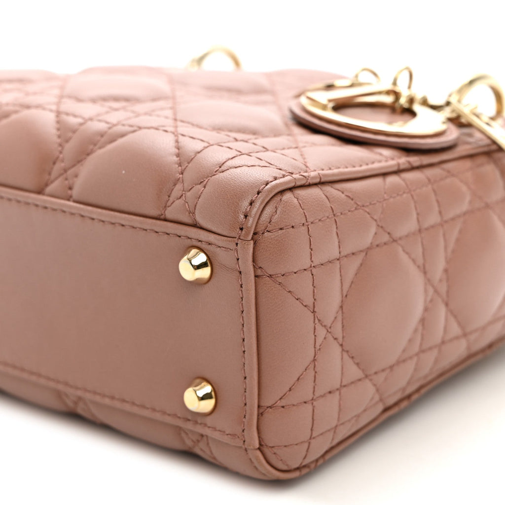 Lambskin Cannage Mini Lady Dior Fard wholesalehk.shop