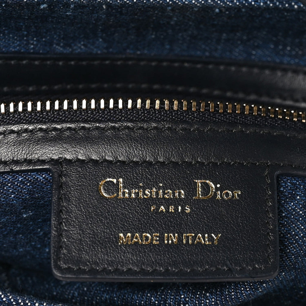 Denim Oblique Jacquard Saddle Bag With Strap Blue wholesalehk.shop