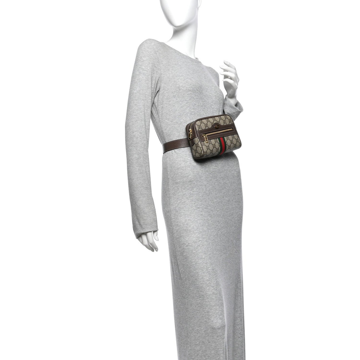 GG Supreme Monogram Web Small Ophidia Belt Bag 95 38 Dark Brown wholesalehk.shop