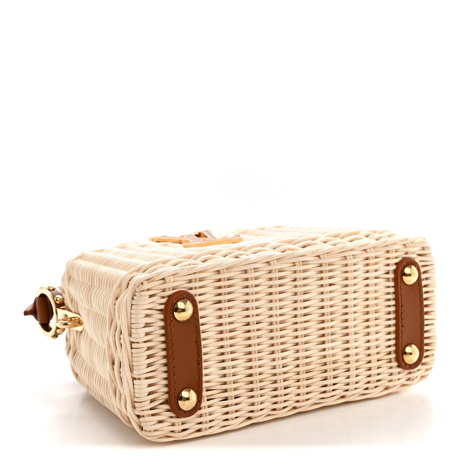 Rattan Calfskin Capucines Mini Brown £¨ Direct shipment via from wholesalehk.shop
