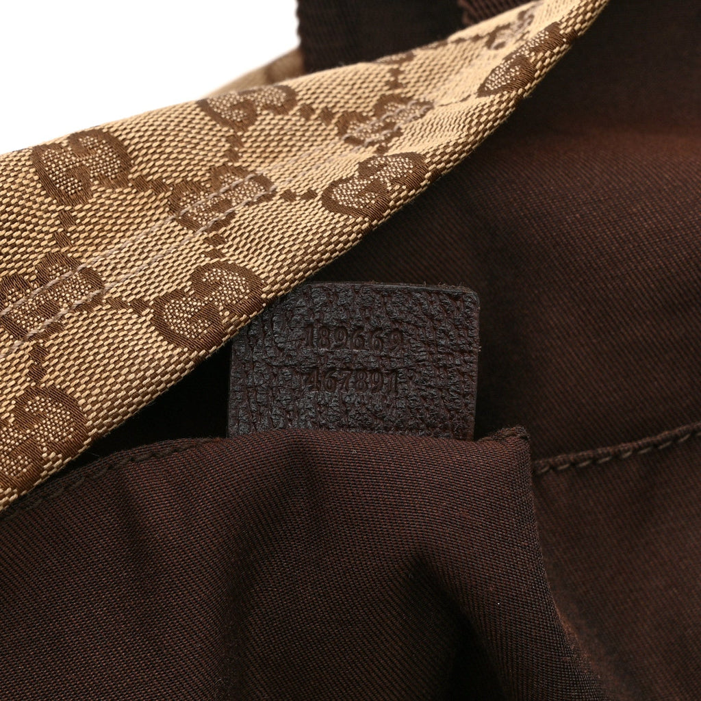 GG Monogram Medium Handle Vertical Tote Bag Dark Brown wholesalehk.shop