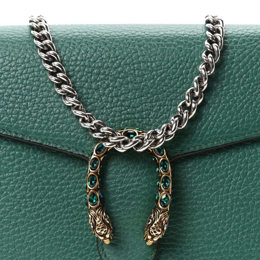 Calfskin Mini Dionysus Chain Wallet Emerald wholesalehk.shop