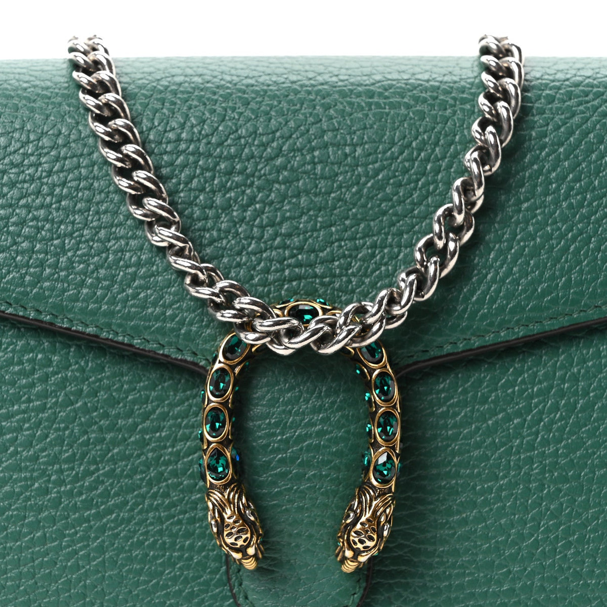 Calfskin Mini Dionysus Chain Wallet Emerald wholesalehk.shop