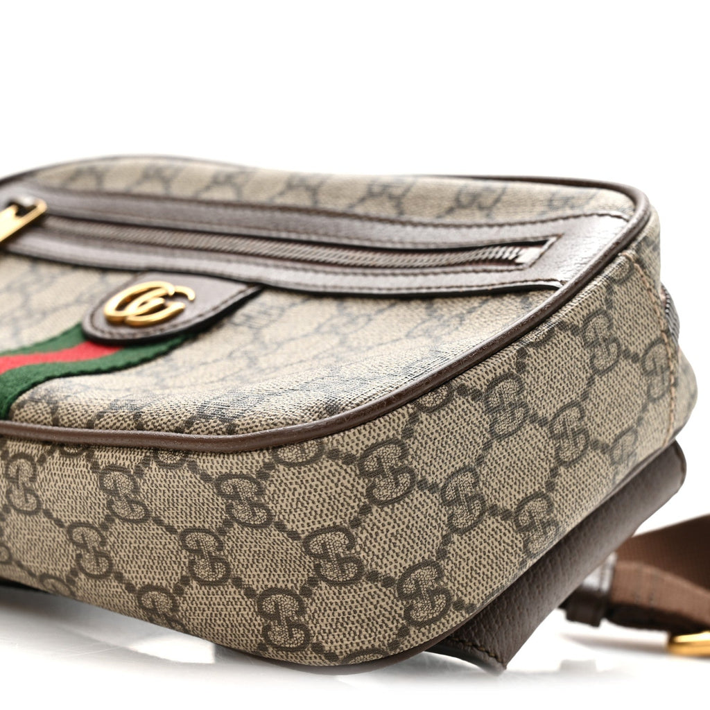 Soft GG Supreme Monogram Medium Ophidia Belt Bag Dark Brown wholesalehk.shop