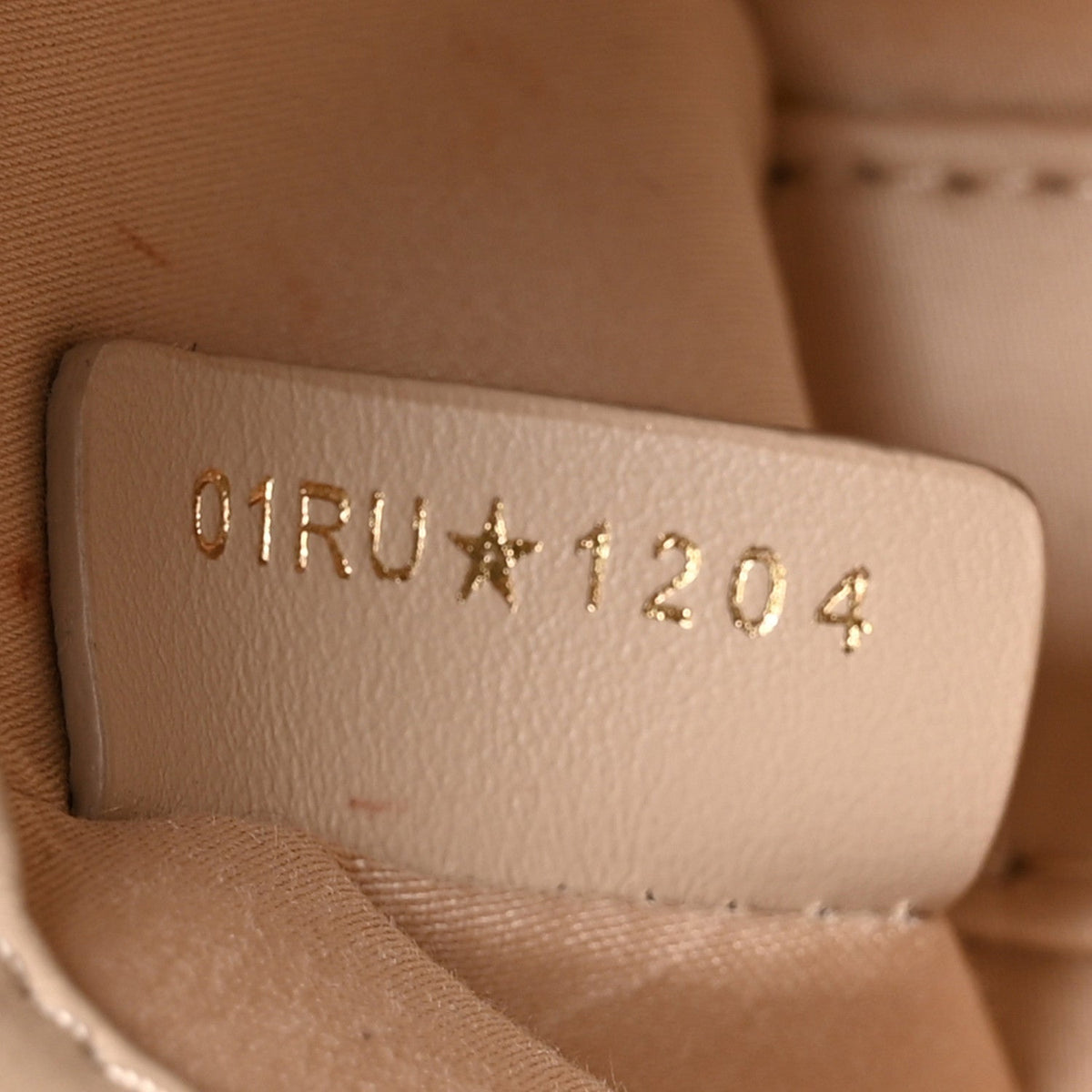Lambskin Cannage Beaded Embroidered Micro Lady D-Joy Beige wholesalehk.shop