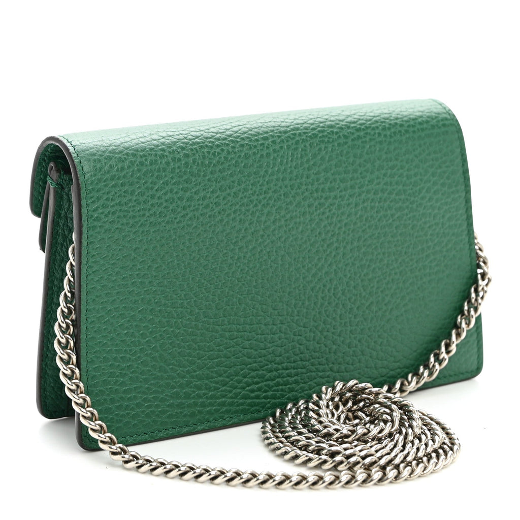 Dollar Calfskin Crystal Super Mini Dionysus Shoulder Bag Emerald wholesalehk.shop