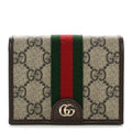 GG Supreme Monogram Web Ophidia Small Wallet Beige Dark Brown wholesalehk.shop
