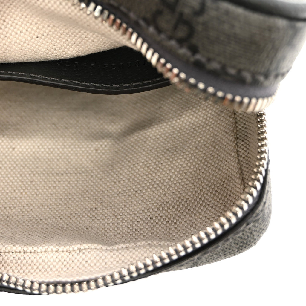 GG Supreme Monogram Textured Dollar Calfskin Mini Ophidia Messenger Grey Black Graphite Grey wholesalehk.shop