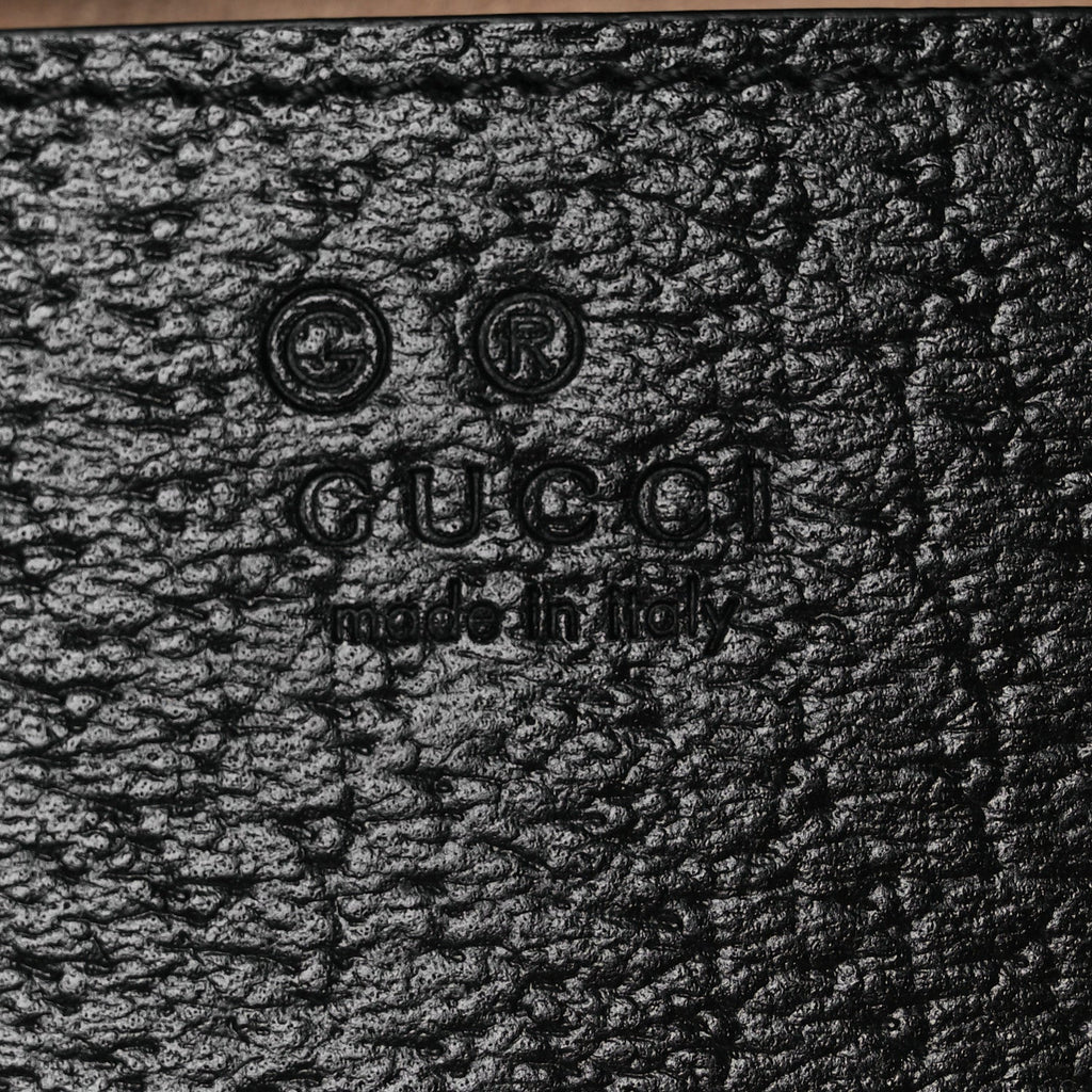 Textured Calfskin Web Small Ophidia Tote Bag Black wholesalehk.shop