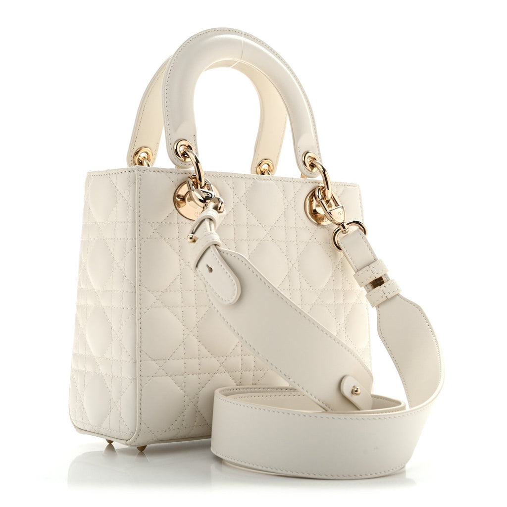Lambskin Cannage Small My ABCDior Lady Dior White wholesalehk.shop