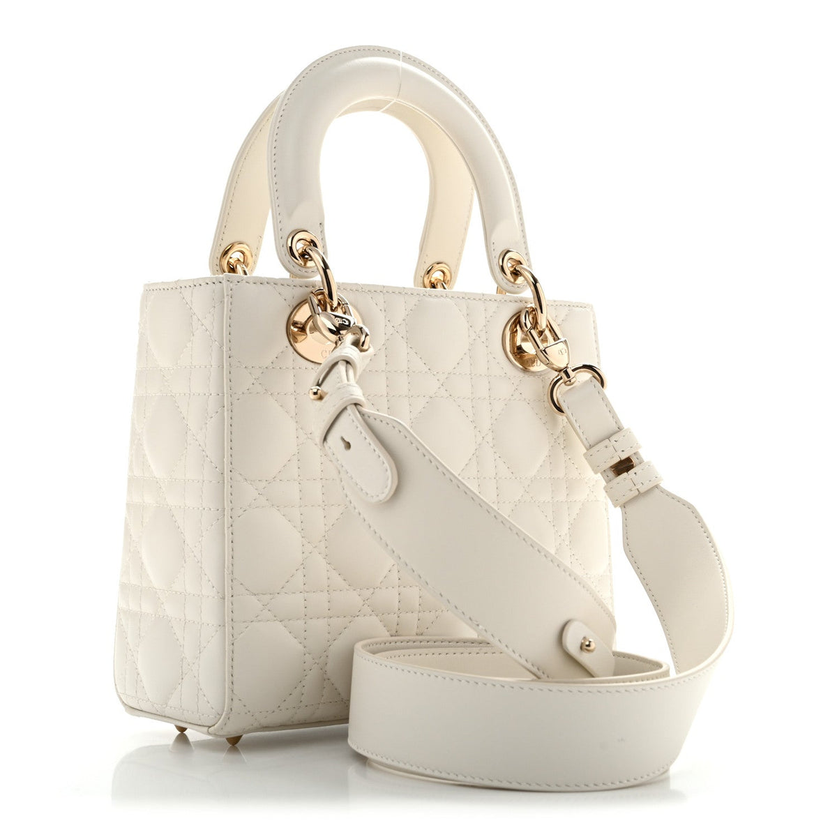 Lambskin Cannage Small My ABCDior Lady Dior White wholesalehk.shop