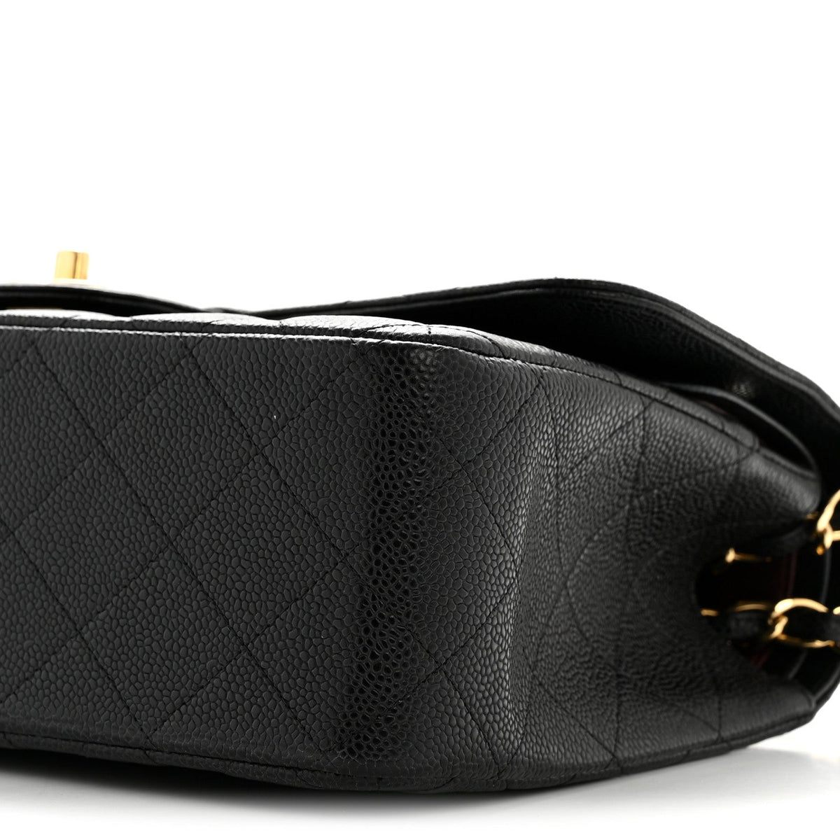 Caviar Quilted Jumbo Double Flap Black wholesalehk.shop