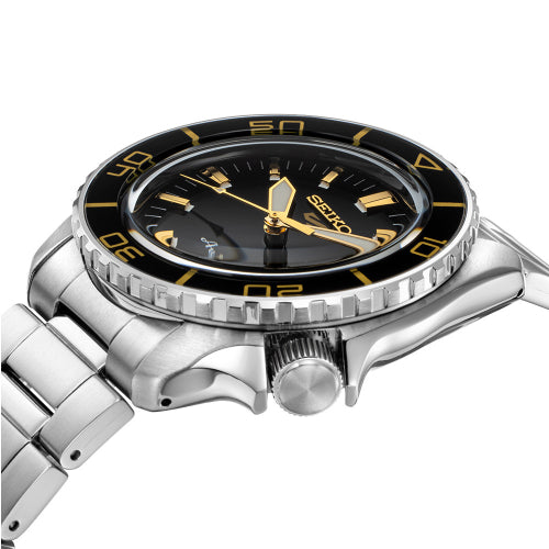 Seiko 5 Sport Automatic SKX Series Black Dial Silver Steel Strap Watch for Men - SRPK99K1 wholesalehk.shop