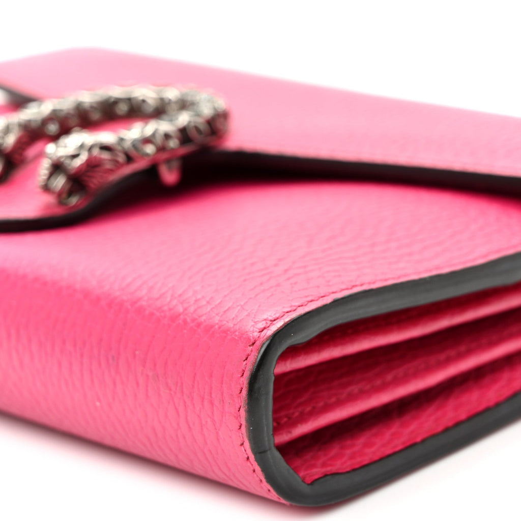 Dollar Calfskin Crystal Mini Dionysus Chain Wallet Box Pink wholesalehk.shop