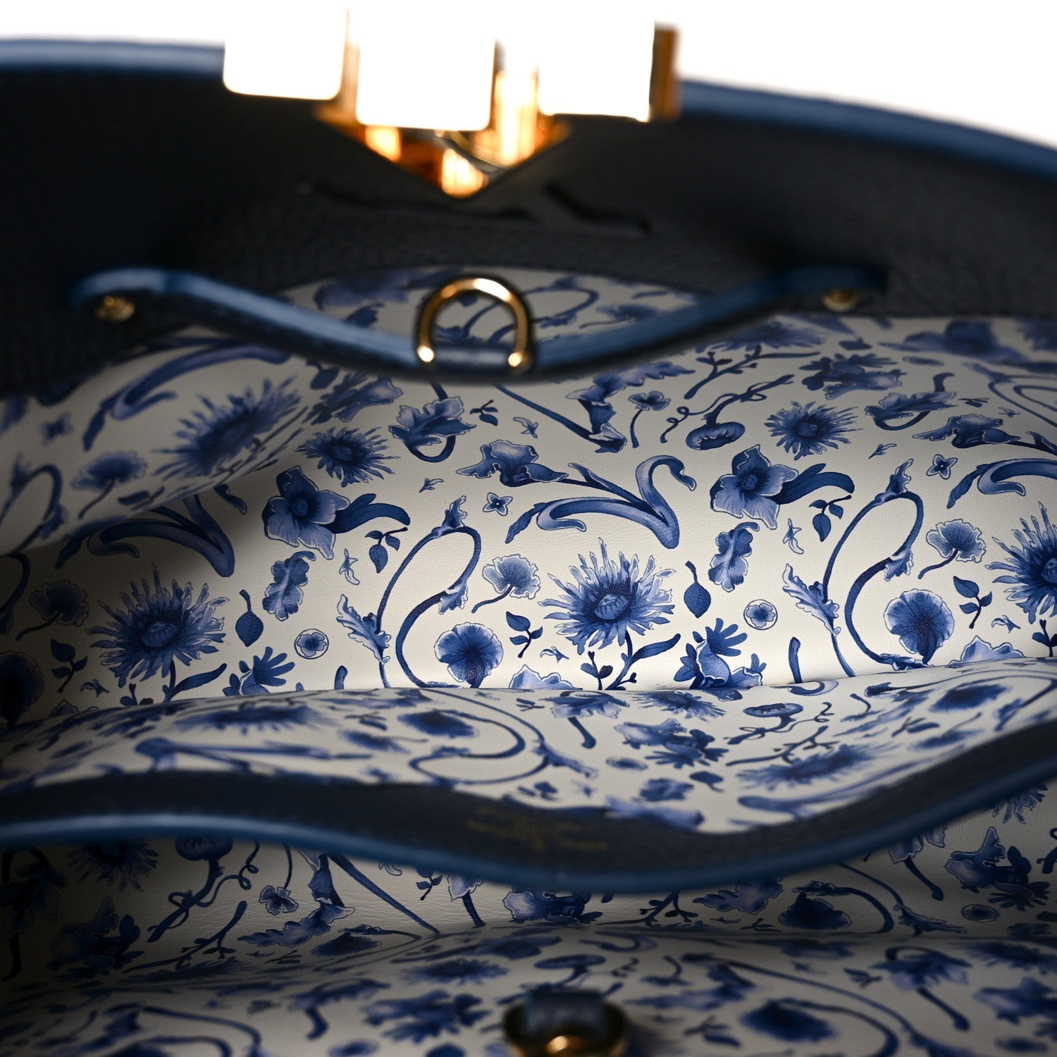 Taurillon Kintsugi Capucines MM Navy £¨ Direct shipment via from wholesalehk.shop