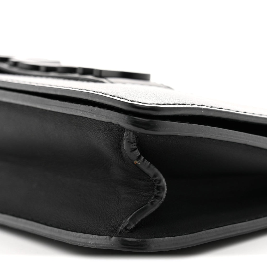 Ultra Matte Calfskin J'Adior Chain Flap Bag Black wholesalehk.shop