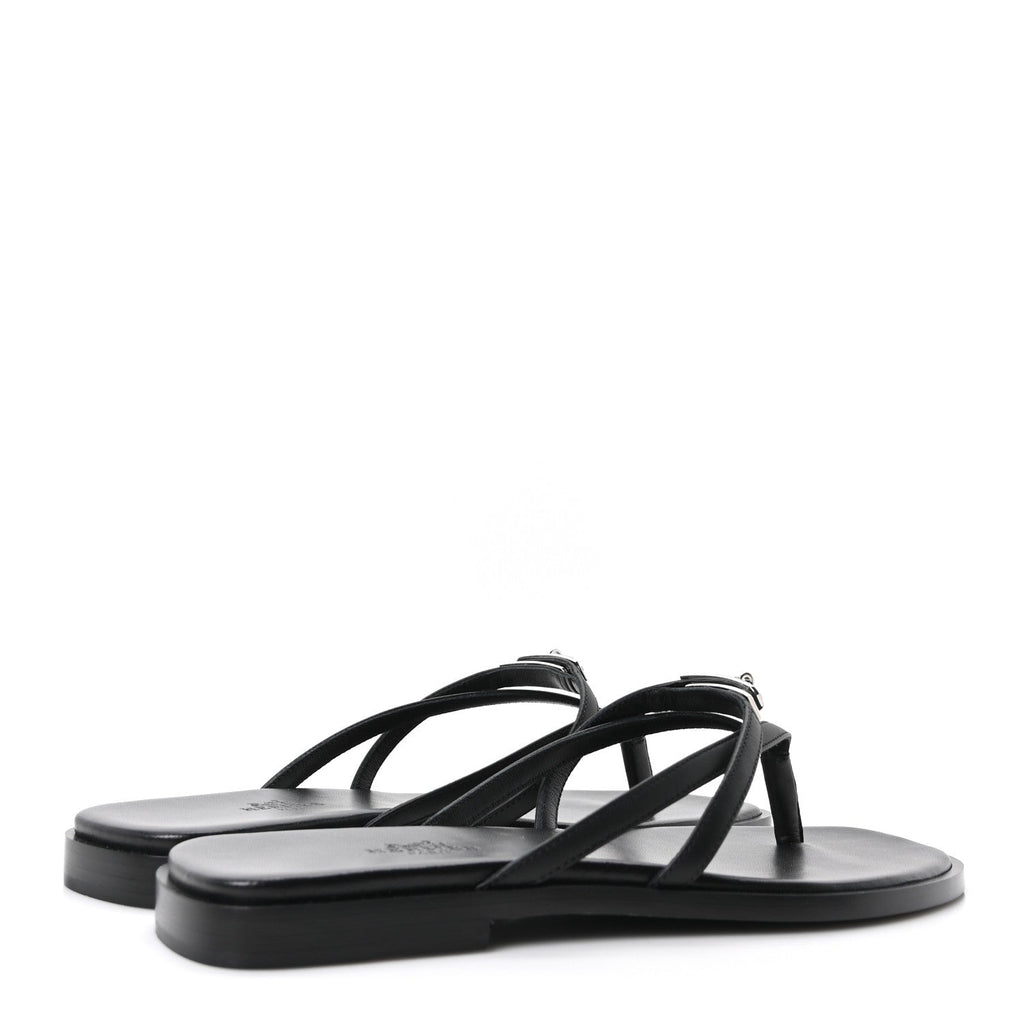 Calfskin Miss Sandals 37 Black wholesalehk.shop