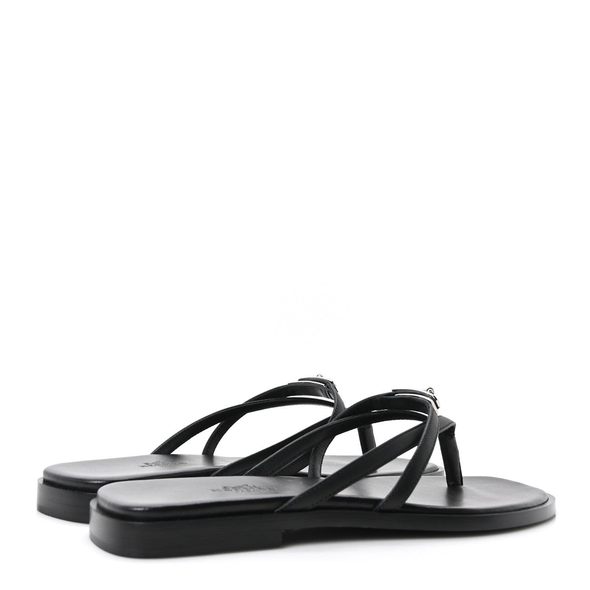 Calfskin Miss Sandals 37 Black wholesalehk.shop