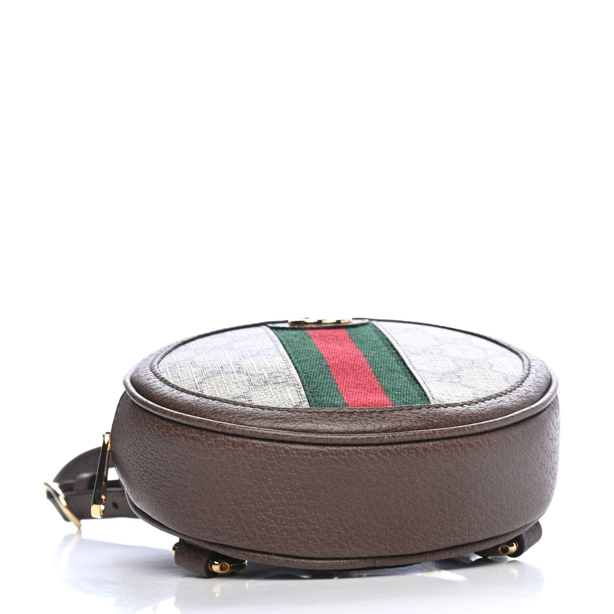 GG Supreme Monogram Web Mini Ophidia Round Backpack Brown wholesalehk.shop