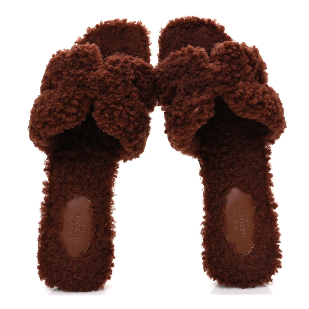 Woolskin Oran Sandals 37.5 Cognac wholesalehk.shop