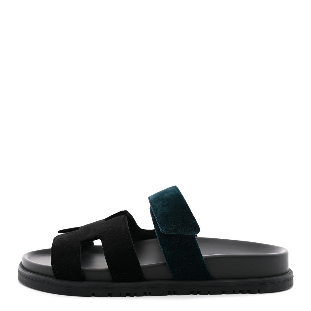 Velvet Womens Chypre Sandals 36 Black Vert Mousse wholesalehk.shop