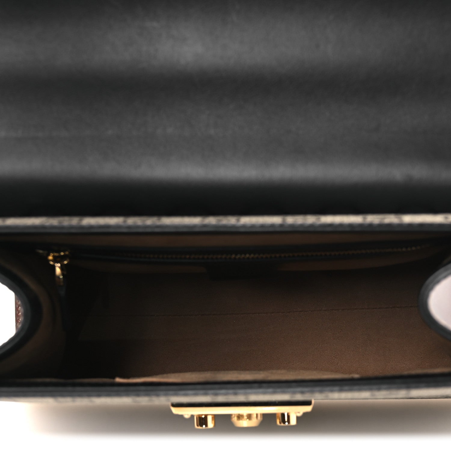 GG Supreme Monogram Calfskin Small Padlock Top Handle Bag Beige Black Cuir £¨ Direct shipment via from wholesalehk.shop