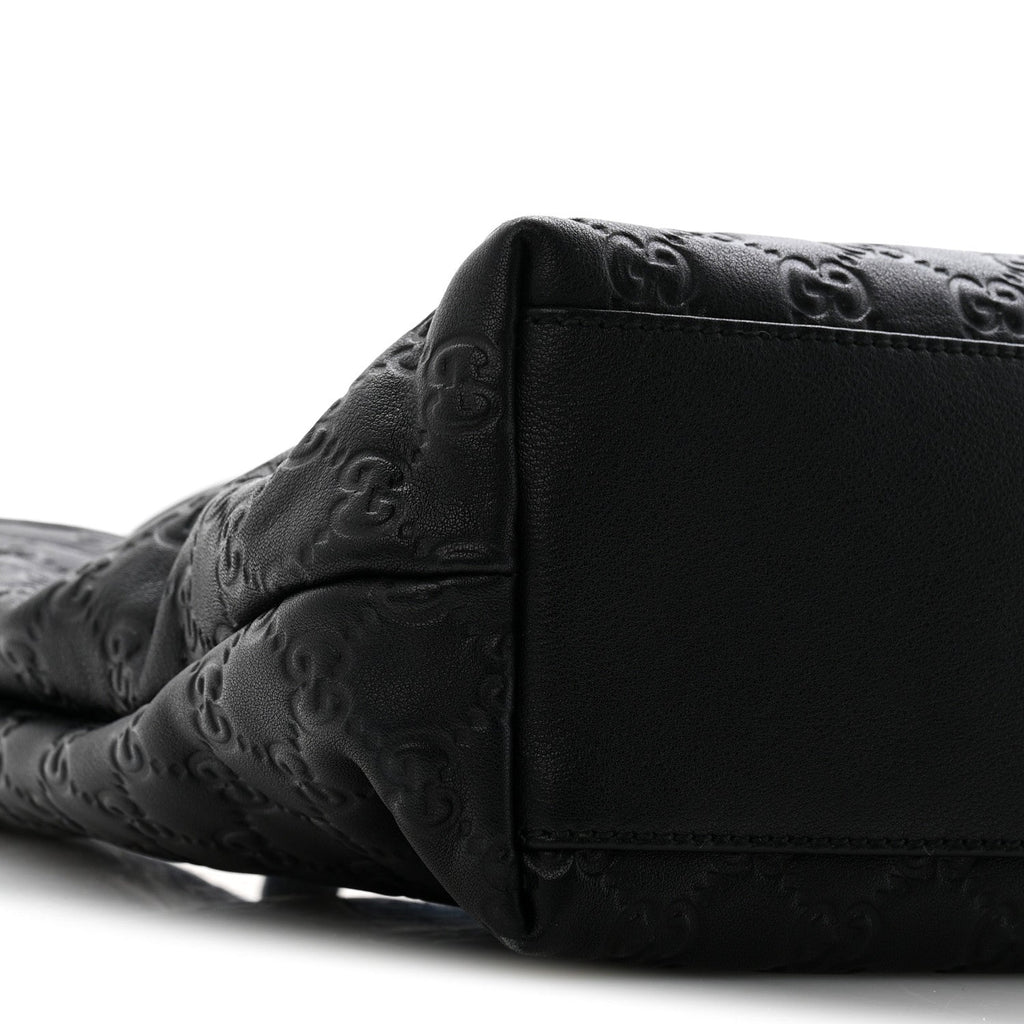 Guccissima Medium Zippered Shopping Tote Black £¨ Direct shipment via from wholesalehk.shop