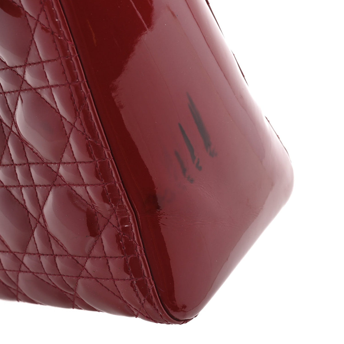 Patent Cannage Medium Lady Dior Red wholesalehk.shop