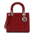 Patent Cannage Medium Lady Dior Red wholesalehk.shop