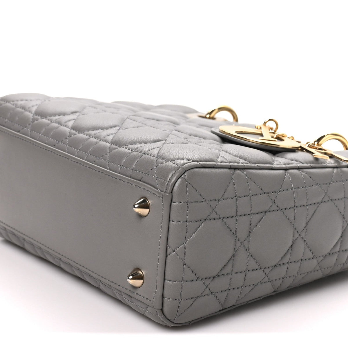 Lambskin Cannage Small My ABCDior Lady Dior Grey wholesalehk.shop