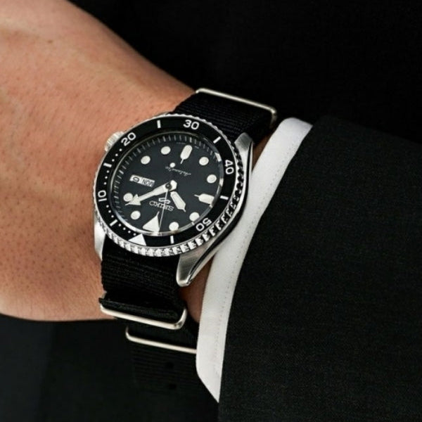 Seiko 5 Sports SKX Automatic Black Dial Black NATO Strap Watch For Men - SRPD55K3 wholesalehk.shop