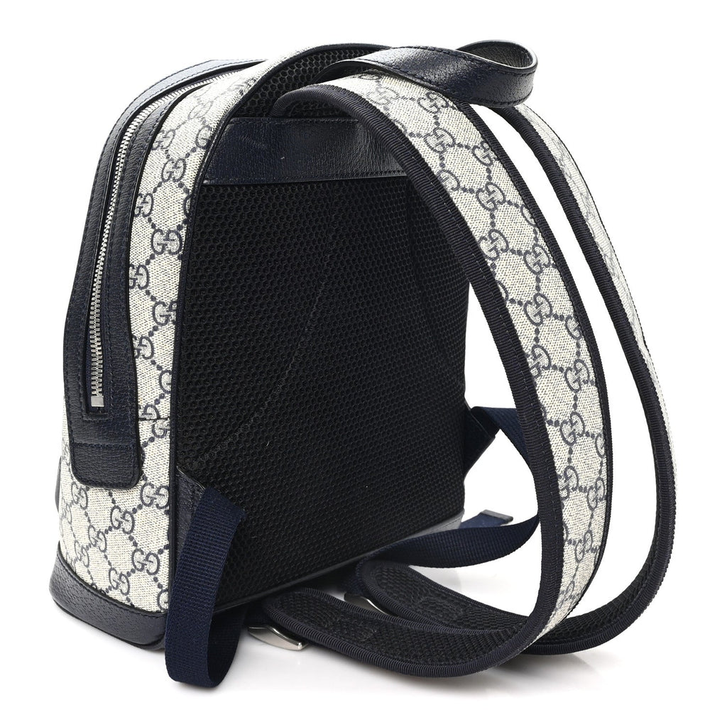 GG Supreme Monogram Textured Dollar Calfskin Web Small Ophidia Day Backpack Beige Blue Black wholesalehk.shop